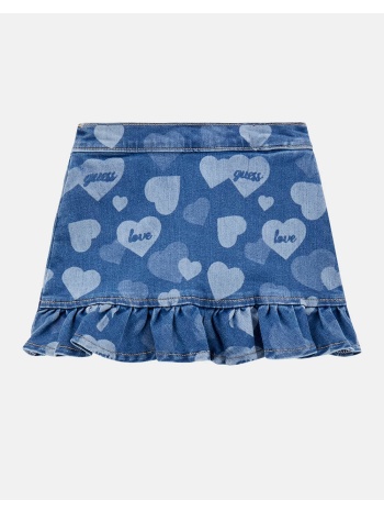 guess stretch denim skirt w/laser φουστα παιδικο girl