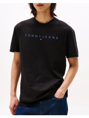 tommy jeans tjm reg linear logo tee ext dm0dm20744-0gk