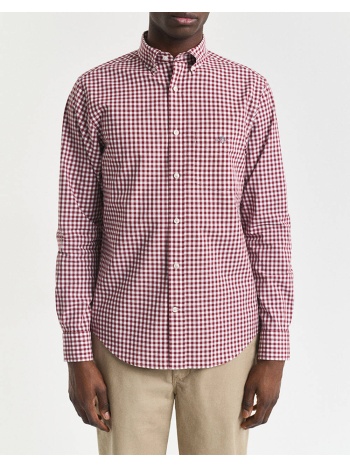gant υποκαμισο μμ reg poplin gingham shirt 3g3000120-604
