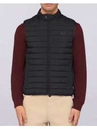 trussardi light padded vest - crinkle nylon mo802n10-033 black