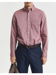 gant υποκαμισο μμ reg poplin shirt 3g3000100-681 darkred