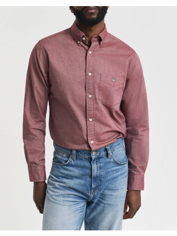 gant υποκαμισο μμ reg oxford shirt 3g3000200-604 darkred