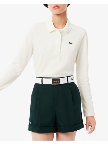 lacoste μπλουζα πολο μμ polo ls 3pf4567-70v offwhite