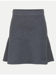only onlama life skater skirt cc knt 15350442-medium grey melange gray