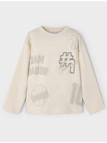 mayoral μπλουζα μακρυμανικη κολεγιακη 04074-070 biege σε προσφορά