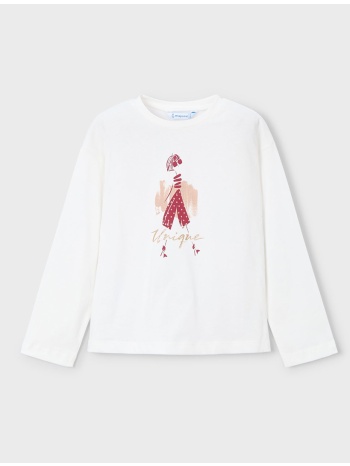 mayoral μπλουζα μακρυμανικη 04010-073 white σε προσφορά