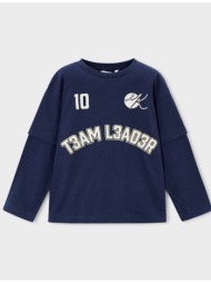 mayoral μπλουζα μακρυμανικη `team` 04075-075 darkblue