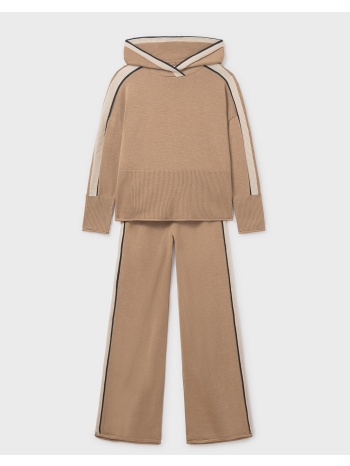 mayoral σετ παντελονι πλεκτο κουκουλα 07585-018 biege σε προσφορά