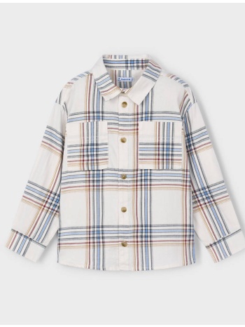 mayoral πουκαμισο μακρυμανικο καρο 04128-035 biege σε προσφορά
