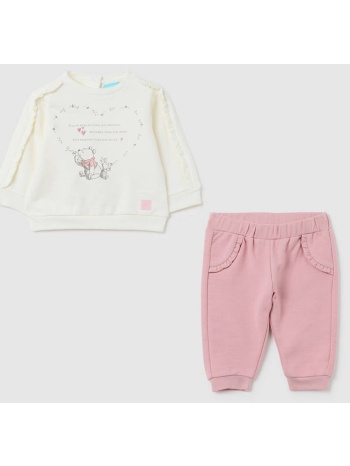 ovs set sweatshirt + trousers 2401754-off white offwhite