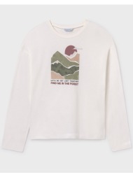 mayoral μπλουζα μακρυμανικη σχεδιο 07024-022 ecru