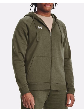 under armour ua rival fleece fz hoodie 1379767-390 olive σε προσφορά