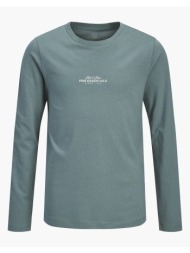 jack&jones jprblacasper ls tee fst jnr 12288454-goblin blue petrol