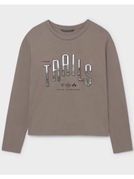 mayoral μπλουζα μακρυμανικη `trails` 07007-029 khaki