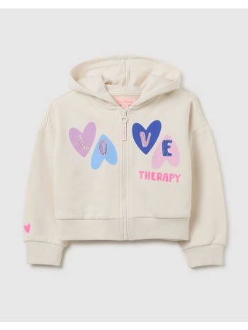 ovs hoody full zip 2446781-cream pink cream
