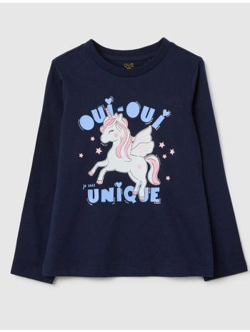 ovs tsh ls print4-5col strass 2447132-maritime blue darkblue