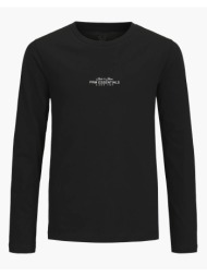 jack&jones jprblacasper ls tee fst jnr 12288454-black black