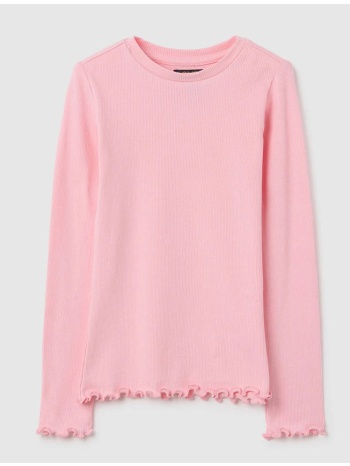 ovs tsh ls rib solid 2447146-tickled pink pink