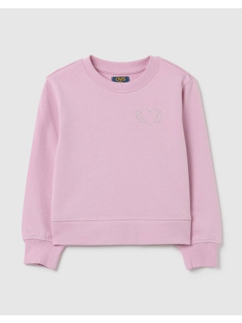 ovs round collar sweater 2418229-fragrant lilac pink