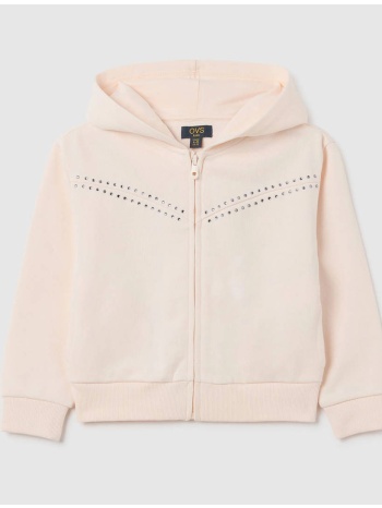 ovs hoodie full zip w/fringes 2402784-delicacy lightpink