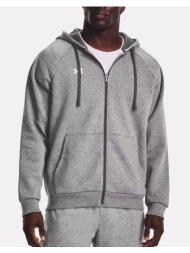 under armour ua rival fleece fz hoodie 1379767-025 lightgray