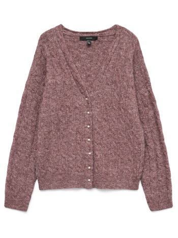 vero moda vmmarlin ls v-neck cardigan 10334907-rose brownw σε προσφορά