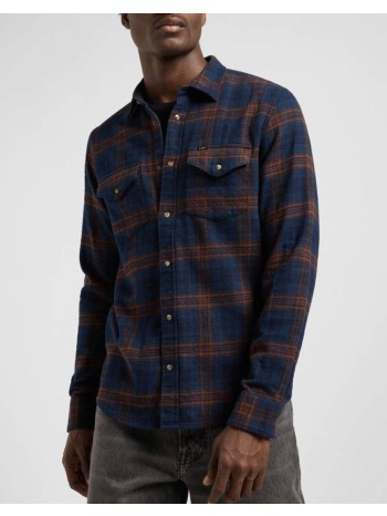 lee clean western shirt 112371318-luxe rivet navy darkblue σε προσφορά