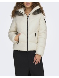 only onlfever short puffer life cc otw 15322003-birch ecru