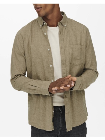 only&sons onsniko ls melange shirt 22019878-kangaroo σε προσφορά