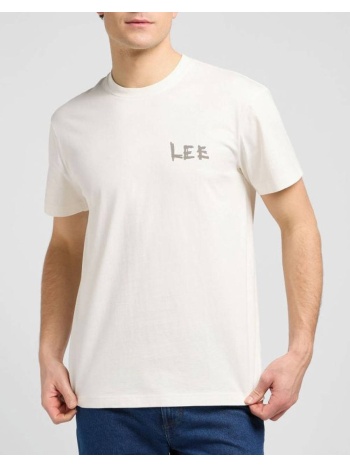 lee relaxed graphic tee 112370517-ecru ecru σε προσφορά
