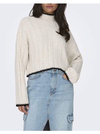 only onlchick stitch ls highneck knt noos 15329963-pumice