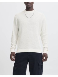 jack&jones jcotier knit crew neck 12283452-sea salt offwhite
