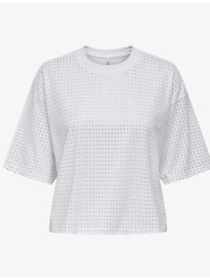 only onlaubrielle life s/s shine top jrs 15358955-bright whitesilver rhinestones white