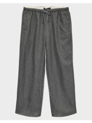 vero moda vmrhoda mw pinstripe wide dad pant 10334046-dark grey melangeas offer sample gray