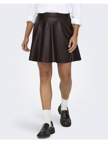 only onluna faux leather flared skirt otw 15356642-black σε προσφορά