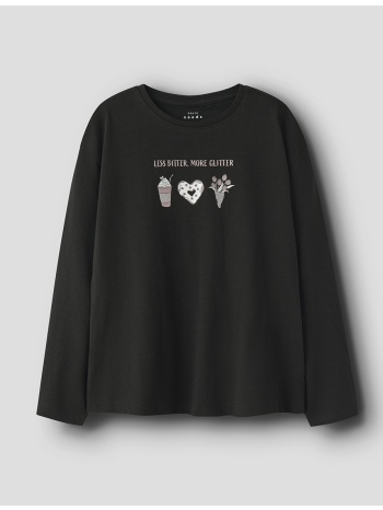 name it nkfveen ls rlx top 13234709-blackmore glitter black σε προσφορά