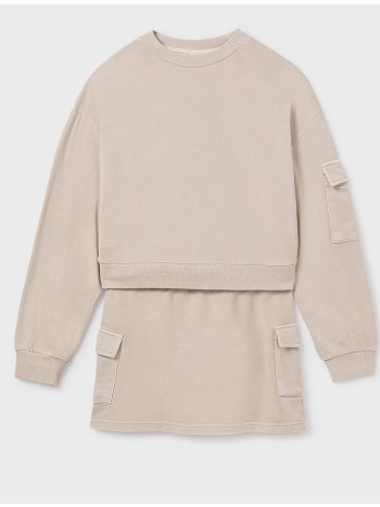 mayoral σετ φουστα cargo 07917-052 biege σε προσφορά