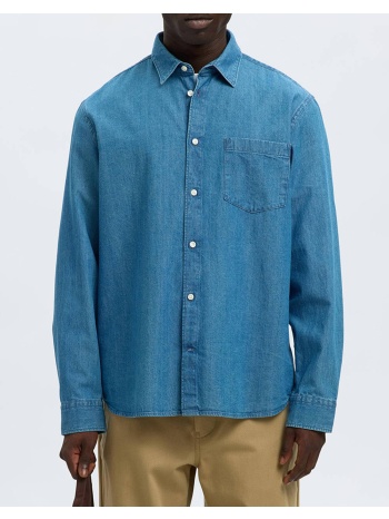 selected slhregcarlo denim ls shirt noos 16097482-medium