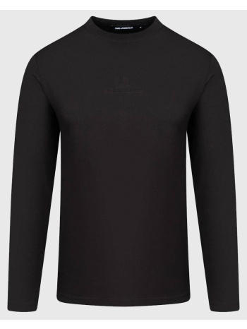 karl lagerfeld t-shirt crewneck ls 755055-554225-990 black σε προσφορά