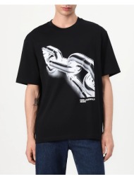 karl lagerfeld jeans klj relax chain tee a3m17032-999 black