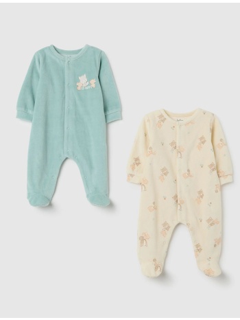 ovs pk 2 romper velour boy 2465089-blue haze multi