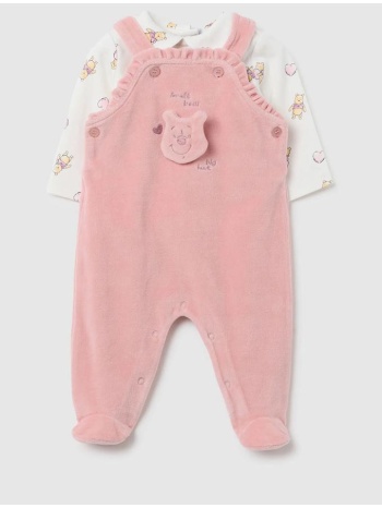 ovs set t-shirt + overall 2445546-bridal rose pink