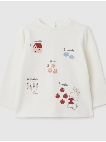 ovs t-shirt l/s 2418517-sugar swizzle white