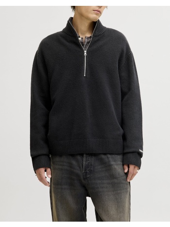 jack&jones jornorrebro knit half zip sn 12282749-black black σε προσφορά