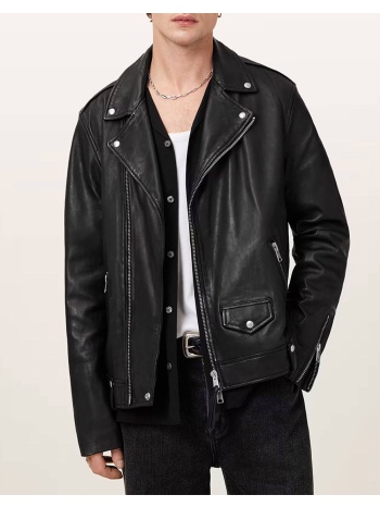 all saints milo biker m062lb-black black