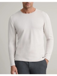 navy&green πλεκτο βαμβακερο λαιμοκοψη μ/μ 24ym.1019/r-ice white