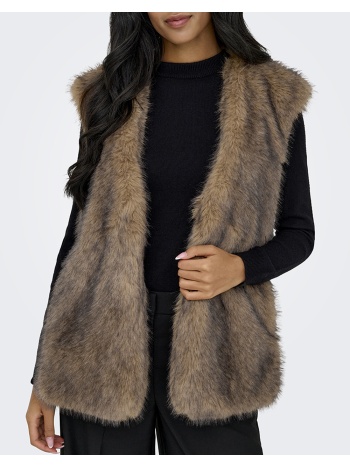 only onldawn life faux fur waistcoat otw 15354308-tannin σε προσφορά