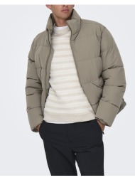 only&sons onspack life puffer jacket otw 22034718-walnut khaki