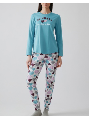 minerva πυζ.γυν.interl.multi hearts 90-52645-300 lightblue