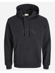 jack&jones jorbleecker branding sweat hood bf 12285796-blackjj black
